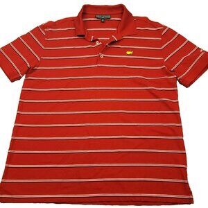 Masters Collection Mens XL‎ Shirt Golf Performance Red White Stripe Polo Augusta